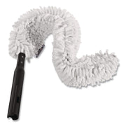 Commercial HYGEN RCPQ852WHI HYGEN Quick-Connect Flexible Dusting Wand by Rubbermaid – 28 3/8" Handle, Microfiber, White, Model RCP Q852 WHI