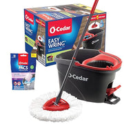 O-Cedar Easywring Spin Mop & Bucket + Lavender Pacs / EasyWring + Lavender PACS / 1 Mops & Bucket Sets