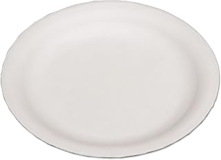 AbilityOne SKILCRAFT Paper Plates - Compostable, 6-1/2 in. Diameter, White, Uncompartment 7350-00-290-0593: Box, 1000 Item(s)