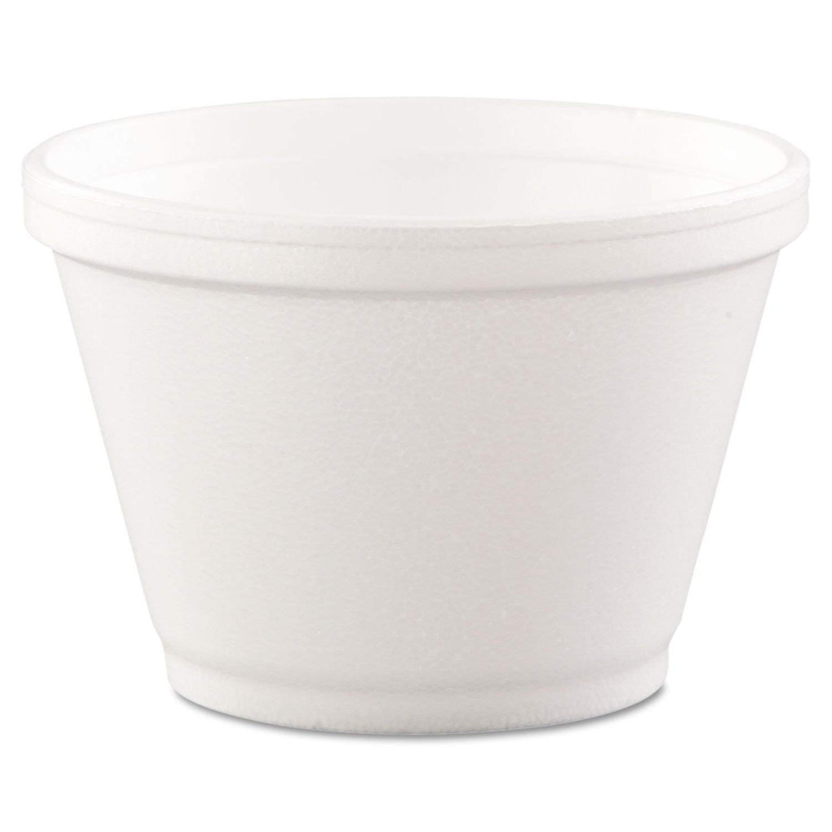 6 Oz. Food Container - 1000 Per Case. by DART – 3.5" Top Diameter x 2.3" Bottom Diameter, 6.0 ounces, Foam, White, Pack of 1000