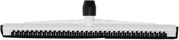 Justman Brush Black Poly/Black Neoprene Floor Scrubber Brush with Squeegee - 22"L
