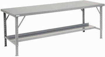 Global Industrial Heavy Duty Workbench w/Steel Square Edge Top, 84" W x 48" D, Gray