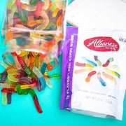 Albanese Mini Worms / 9 Ounce (Pack of 1) / Orange,blue,lime,pink Gummy Candy