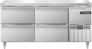 DLRA68-SS-D Designer Line Refrigerated Base Worktop Unit, 68" W, Full Stainless & Four Drawers