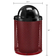 Global Industrial Red / 23.5 inches (Diameter) x 40 inches (Height) / Industrial Trash, Recycling & Compost