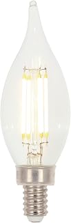 Westinghouse 5272000 4.5 Watt (60 Watt Equivalent) CA11 Dimmable Clear Filament LED Light Bulb, Candelabra Base