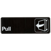 Pull Sign by Royal Industries – 3x9 inches, Plastic, "Pull", Model ROY 394503