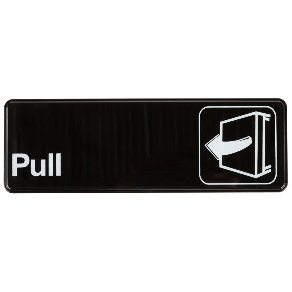 Pull Sign by Royal Industries – 3x9 inches, Plastic, "Pull", Model ROY 394503