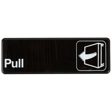 Pull Sign by Royal Industries – 3x9 inches, Plastic, "Pull", Model ROY 394503