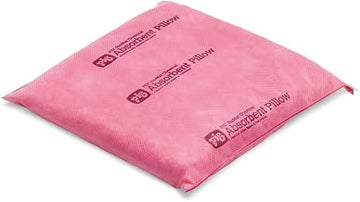 New Pig PIL302 Hazmat Chemical Polypropylene Skin Absorbent Pillow, 30 oz Absorbency, 8" Length x 8" Width x 1" Height, Pink (Box of 20)
