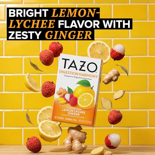 TAZO Lemon Lychee Ginger / 16 Count (Pack of 6) / 1 Herbal