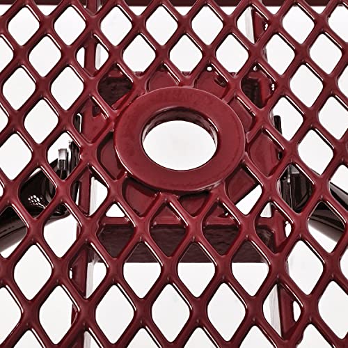 Global Industrial Red / 62 inches x 48 inches x 29.5 inches / Industrial Picnic Tables