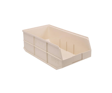 Quantum Storage SSB485 Stackable Shelf Bins Part Organizer - 20-1/2" x 11" x 7" - 6 Pack by QUANTUM STORAGE SYSTEMS – 21" L x 11" W x 7" H, 1578.5 cubic_inches, Plastic, Ivory