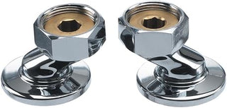 Krowne 21-402L Krowne Royal Series Medium Adjustable Supply Inlets, (2) Pieces, 1" Total Range, 1/2" NPT Female Inlet, Adjustable Centers, Low Lead Compliant (Interchangeable with Most Brands)​‍