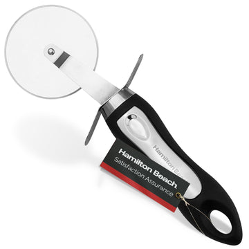 Pizza Cutter 8in soft touch handle by Hamilton Beach – Pizza Cutter, Stainless Steel, Black