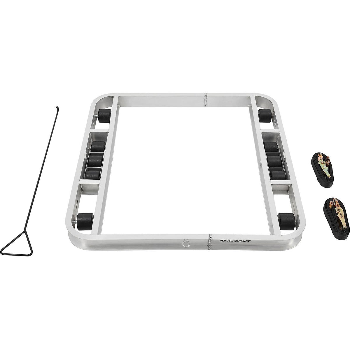 Aluminum Pallet Dolly with Tilt Rollers by Global Industrial – Aluminum, Silver, Model 800502