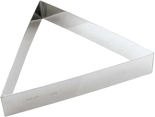 PADERNO World Cuisine Stainless Steel 4-Inch Sided Triangle Pastry Ring
