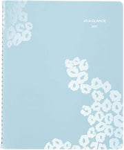 2021 Weekly & Monthly Appointment Book & Planner by AT-A-GLANCE, 8" x 11", Large, Wild Washes, Teal (523-905-21),White