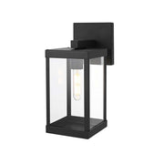 Peter One Light Outdoor Wall Sconce Black by Lighting Design – 8.2", Iron, Black, Model OD413W14BK