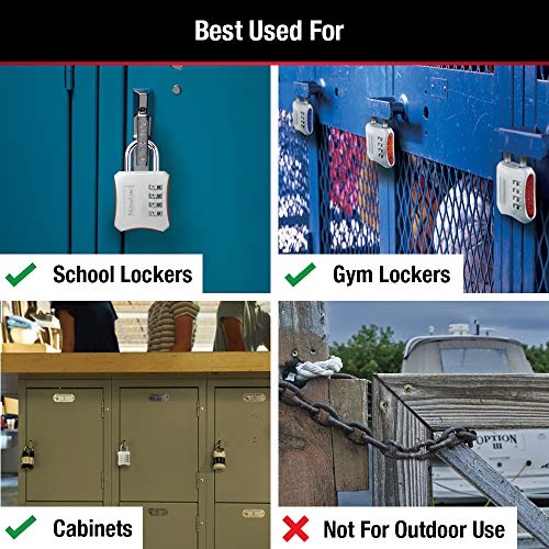 Master Lock Resettable Combination / 2 Pack / Blue Combination Padlocks