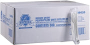 E186020 Medium Weight Cutlery Kit Polypro Knife, Fork, Napkin (Pack of 500)