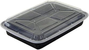 Pactiv NC-8168-B 16 Oz. Black Rectangular Container - 150 / CS