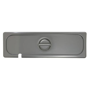 Steam Table Pan Hotel Pan Cover Slotted for 1/2 Size Long Pan Stainless Steel by HUBERT – Stainless Steel, Grey