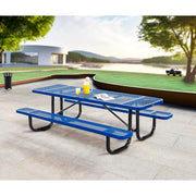 Global Industrial Blue / Industrial / 96 inches x 30 inches x 29.5 inches Picnic Tables