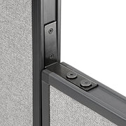 Office Panels High-Low Straight Connector Kit by Global Industrial – Steel, Black, Model OFP557R