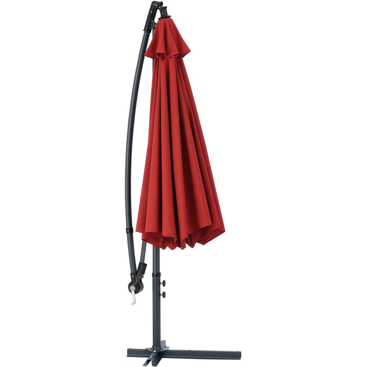 Global Industrial Cantilever Umbrella w/Crank by GEC – Red, Model ZY21B-RED