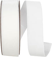 Reliant Ribbon Ribbon - Woven Edge Velvet, White, 1-1/2 Inch, 10 Yards
