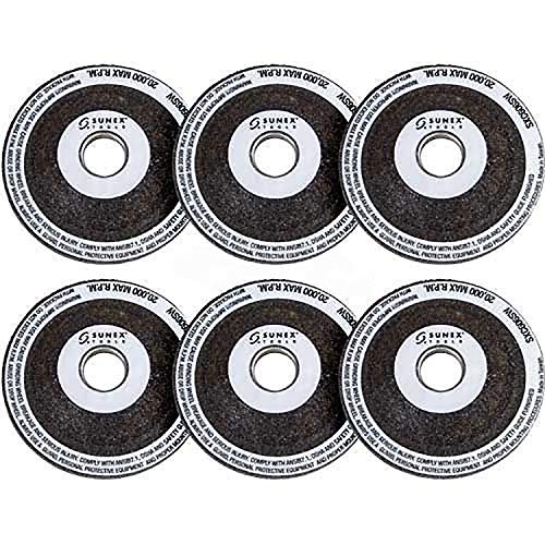 6PK 2 GRINDING WHEELS FOR SXC606 (6 PACK) by Sunex Tools – 8.38"L x 6.25"W x 0.63"H, not_applicable, Black, Model SUNSXC606GW6