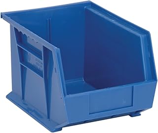 QUANTUM STORAGE SYSTEMS K-QUS239BL-4 4-Pack Ultra-Stack and Hang Bins, 10-3/4" x 8-1/4" x 7", Blue
