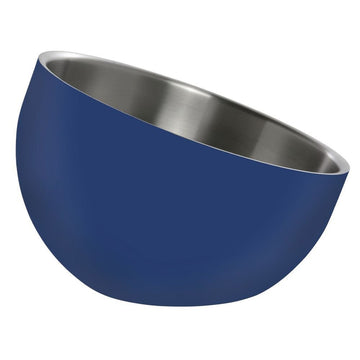 Serving Bowl Blue Stainless Steel with Double Walls Angled - 7" Dia by HUBERT – Stainless Steel, Blue, Model TBD-1-BLUE