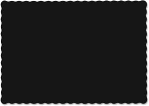 Hoffmaster HFM310551 Solid Color Scalloped Edge Placemats, 9 1/2 X 13 1/2, Black, 1000/carton