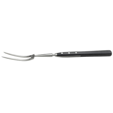 18" Black Cook's Stainless Steel Fork by Winco – 18", Alloy Steel, Metal, Model KFP-180