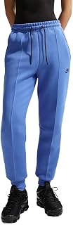 Nike Sportswear Tech Fleece Women's Mid-Rise Joggers, Light Medium Blue/Black, Small