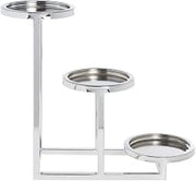 HUBERT Chrome 3-Tier Buffet Stand for Bowls - 6" L x 15 7/10" W x 13" H