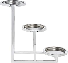 HUBERT Chrome 3-Tier Buffet Stand for Bowls - 6" L x 15 7/10" W x 13" H