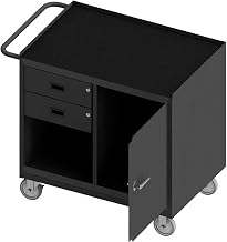Durham 3118-RM-95 Mobile Bench Cabinet, 1 Door, Rubber mat