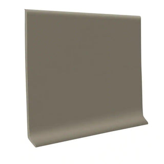 Pinnacle Rubber Cove Base 4"X1/8"X48" - Lunar Dust by Roppe – 50"L x 48"W x 4"H, Rubber, Lunar Dust, Model 40CR3P114