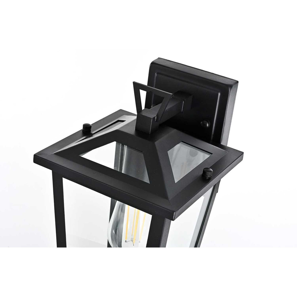 Cayman One Light Outdoor Wall Sconce Black by Lighting Design – Iron, Black