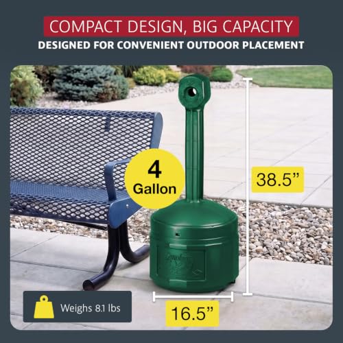 Justrite Forest Green / 4 Gallon / Cease-Fire Smoking Receptacles