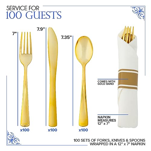 Stock Your Home 100 Count / Gold / Formal Spoons