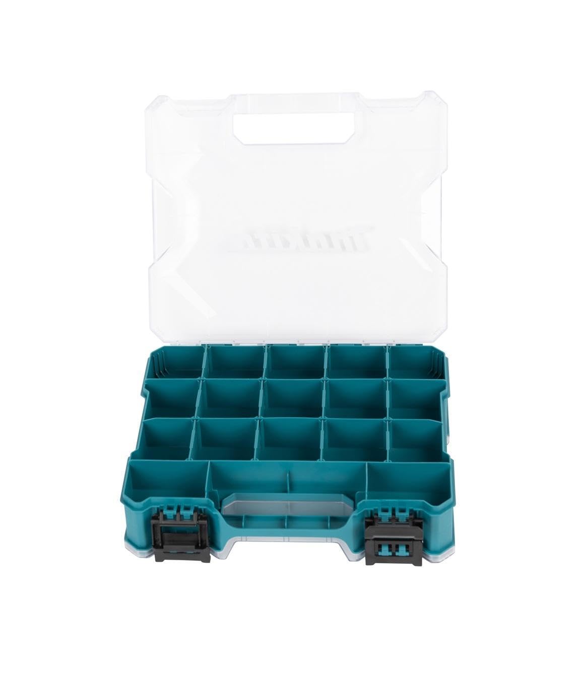 Double-Sided Tool Organizer Storage Case by Makita – 32 x 27 x 8 cm, Plastic, Clear, Model E-26870