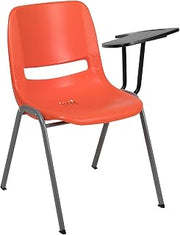 Flash Furniture Hercules Ergonomic Stack Chair with Gray Frame, Orange | Ergonomic, Shell Seat, 880 LBS. Weight Capacity