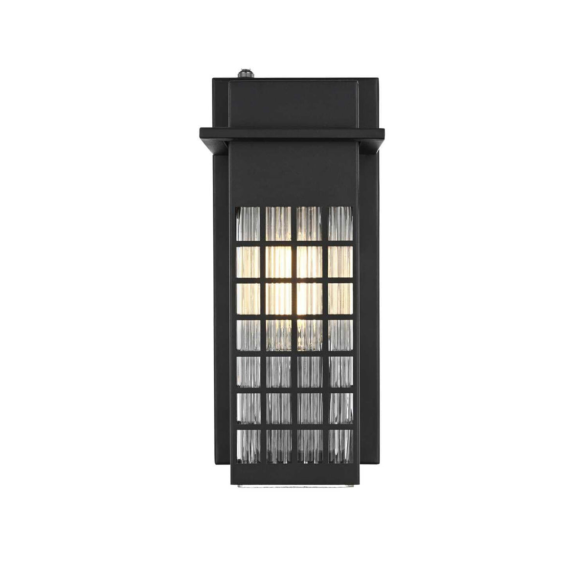 Palmer One Light Outdoor Wall Sconce Black by Lighting Design – Iron, Black