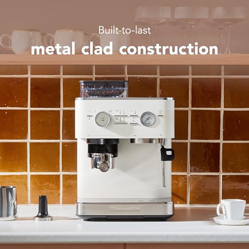 KitchenAid Porcelain White / 2.5 L / Modern Semi-Automatic Espresso Machines