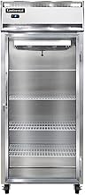 1FXS-SS-GD Extra Wide Single Section Reach In Glass Door Freezer, 36-1/4"W, Shallow Depth & Full Stainless