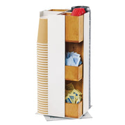 Monterey Revolving Cup and Lid Organizer by CAL-MIL – Metal, Wood, Model 22109-15